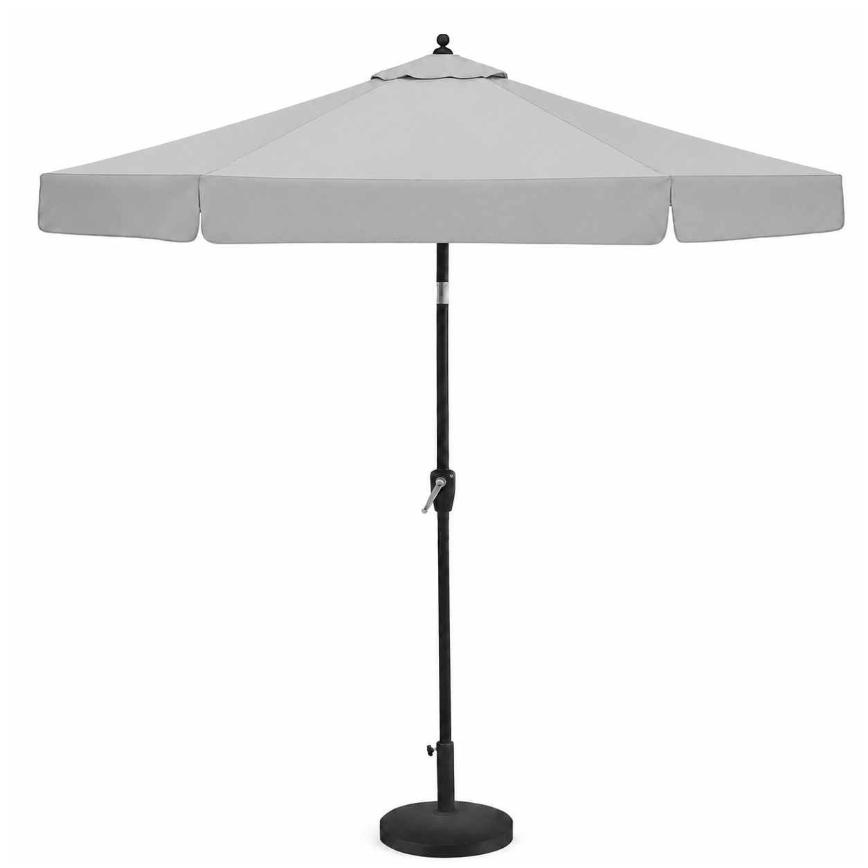 Aluminum Market Patio Umbrella With Auto Tilt — Silver
