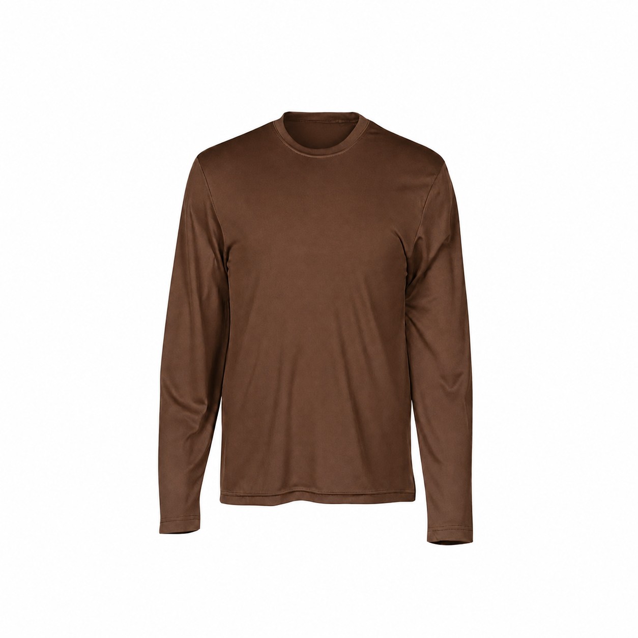 Moisture Wicking Long Sleeve Shirt — Brown