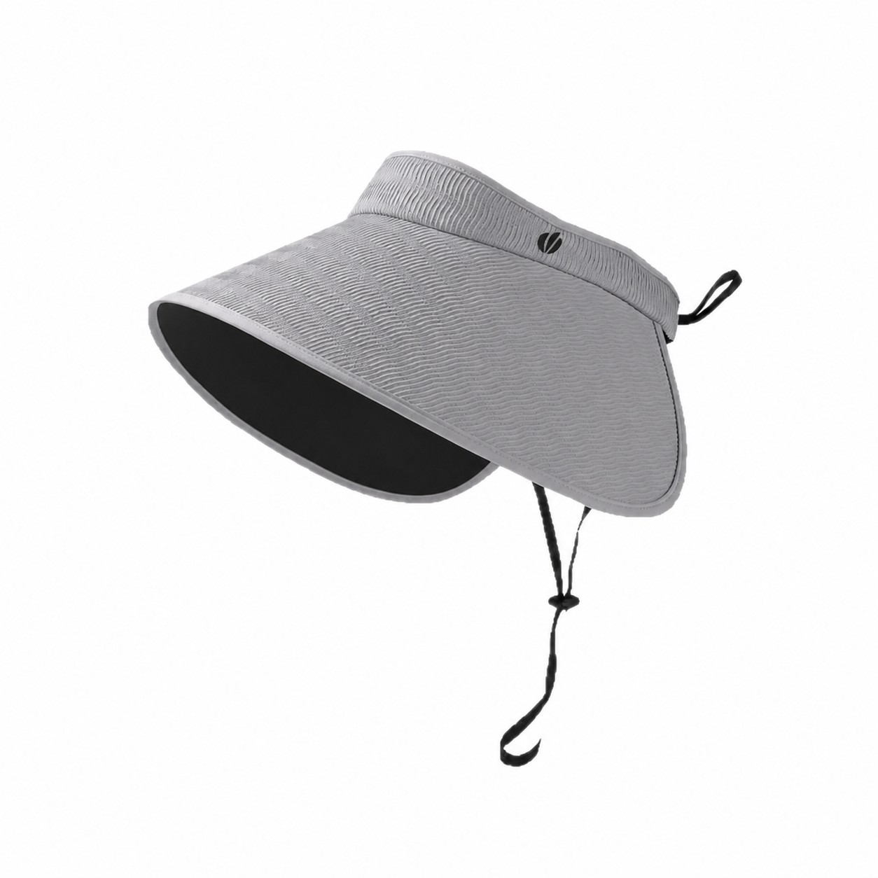 Polyester Full Coverage Visor Hat — Light Gray