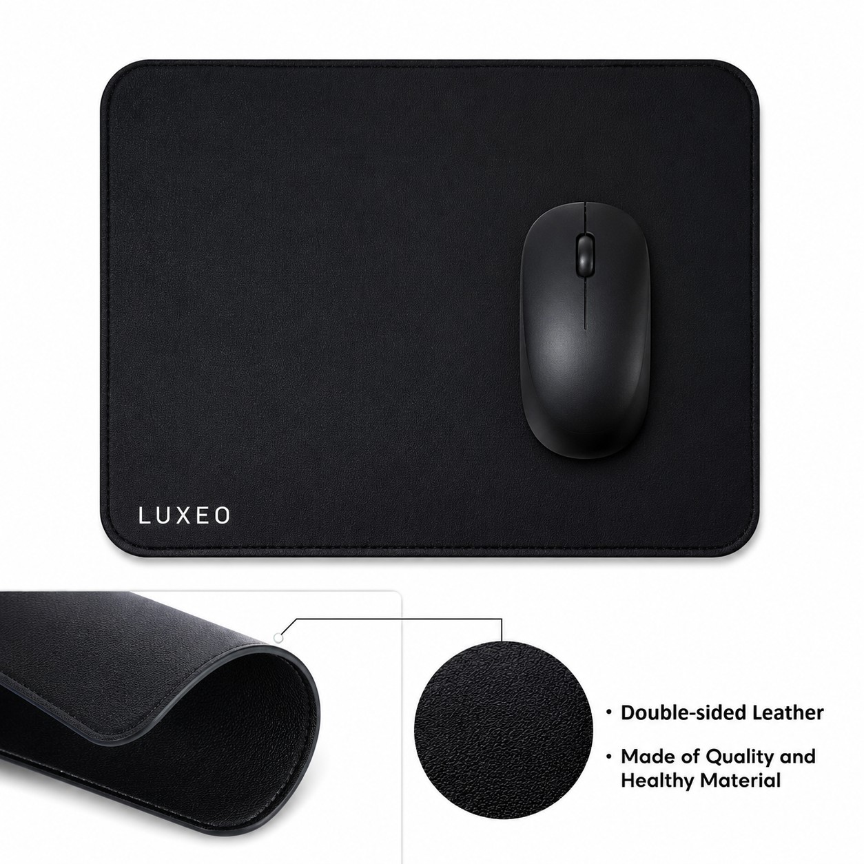 Stitched PU Mouse Pad