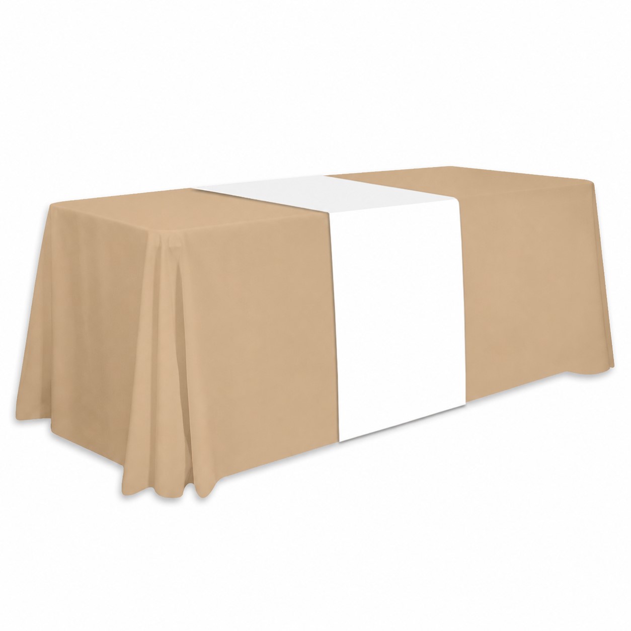 Thirty-Inch Polyester Table Runner — Tan Beige