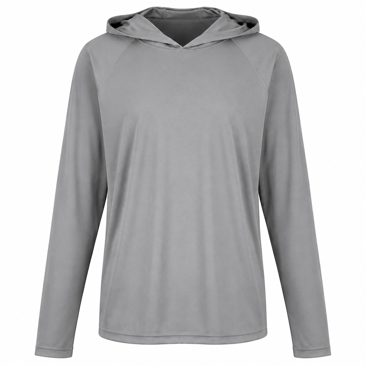 Hooded Polyester Sun Shirt — Gray