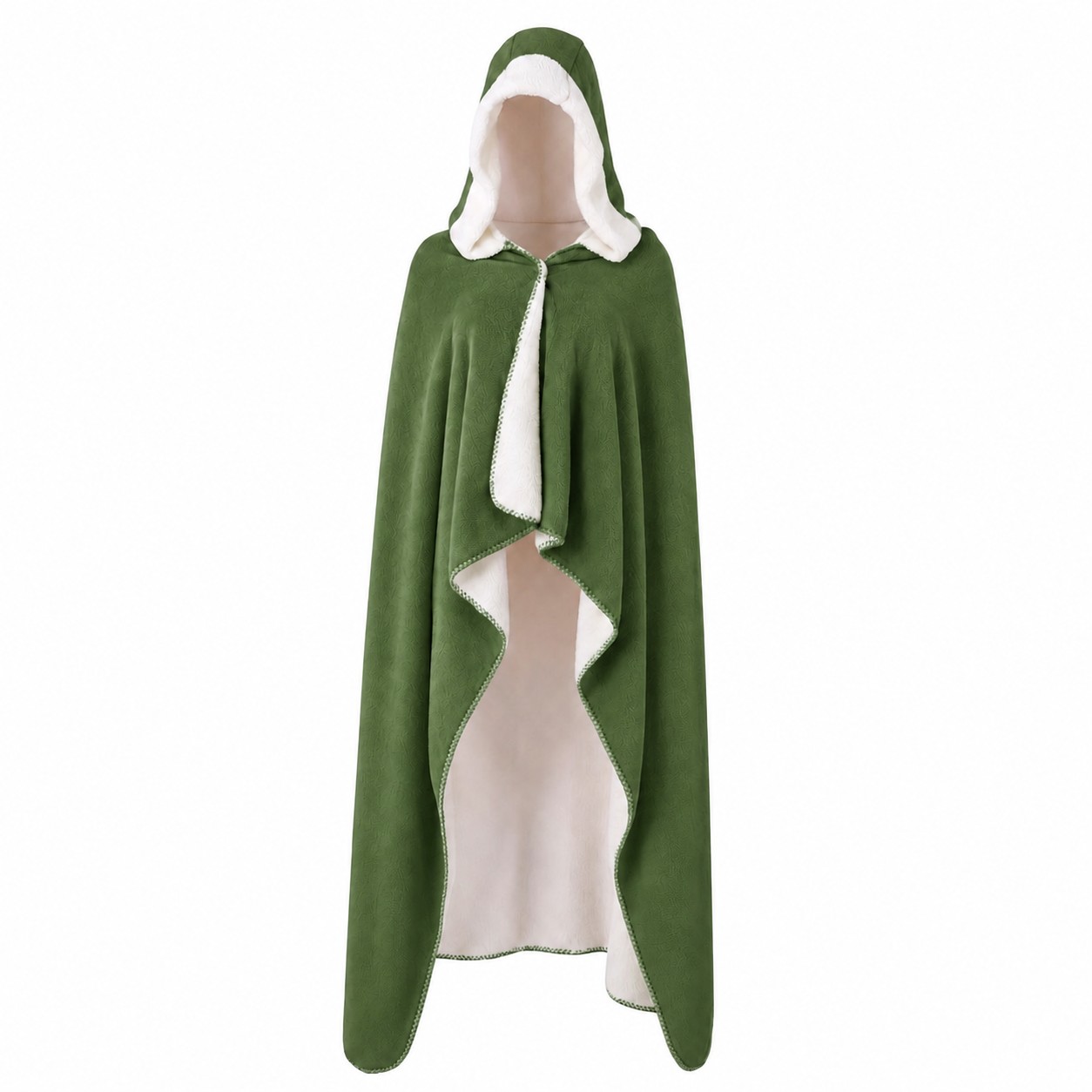 Hooded Sherpa Wearable Blanket — Green