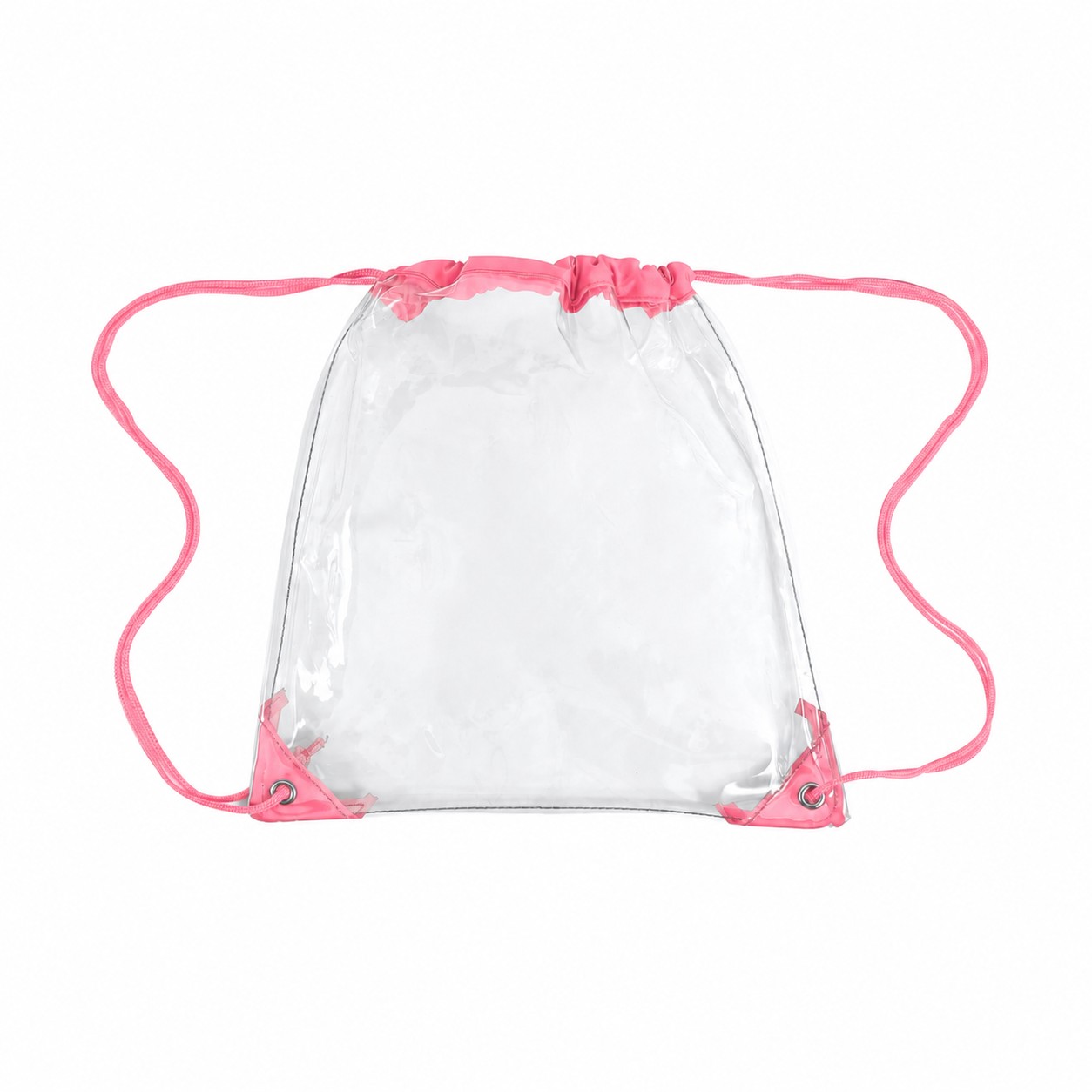 PVC And 210D Polyester Drawstring Bag — Pink