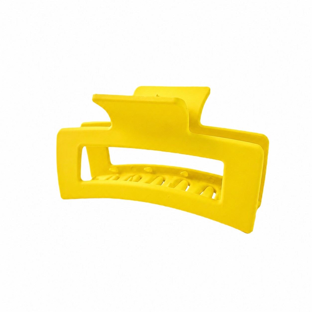 Rectangular Plastic Hair Claw Clip — Yellow