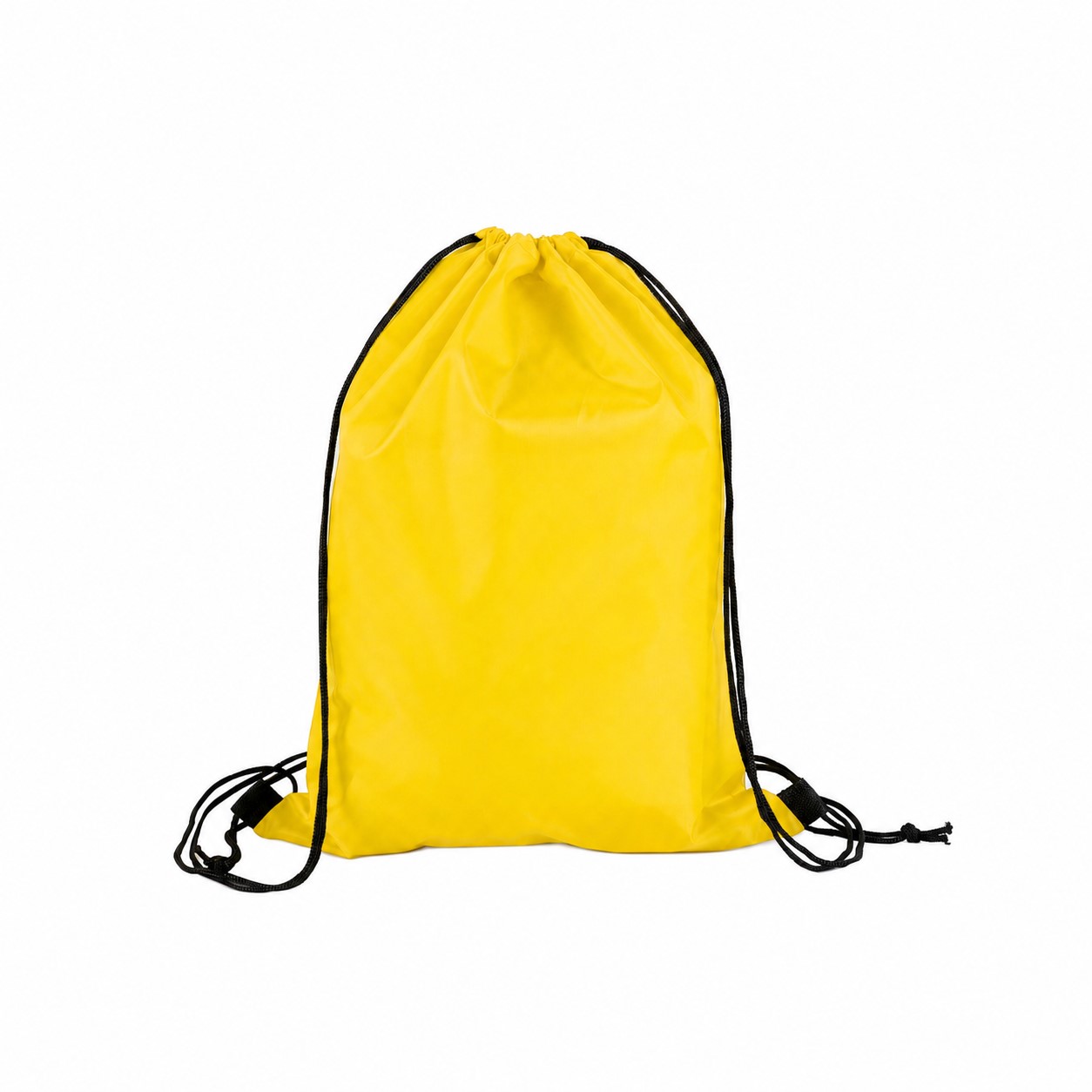 210D Polyester Drawcord Closure Drawstring Bag — Yellow