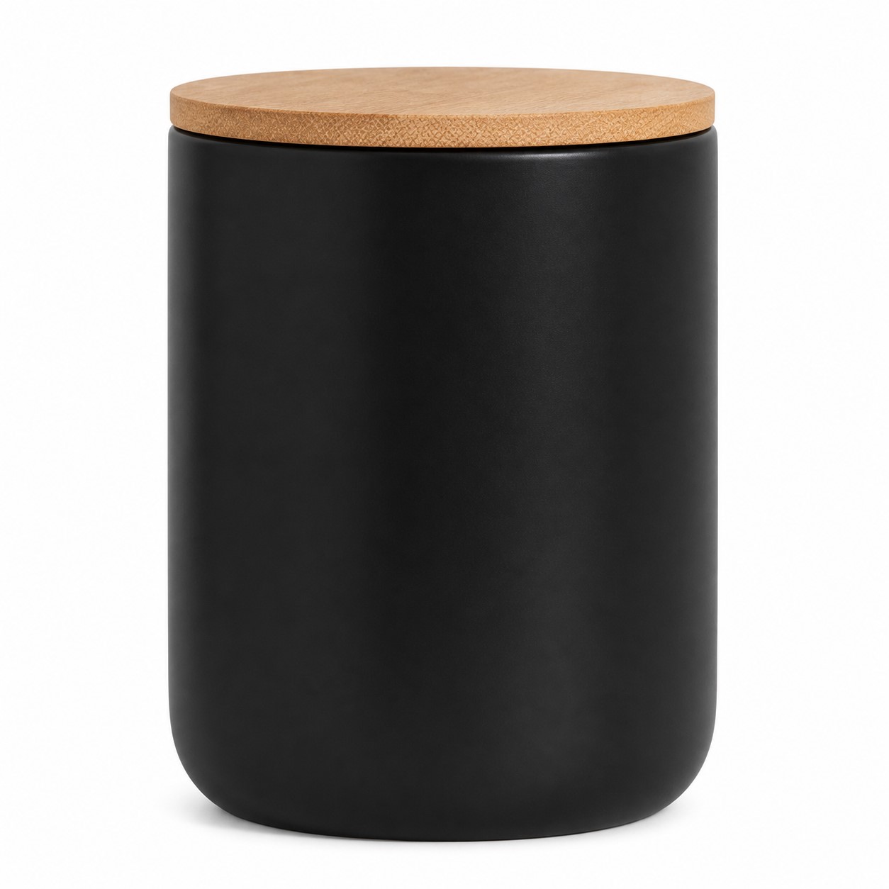 Ceramic Kitchen Canister With Wood Lid — view 2