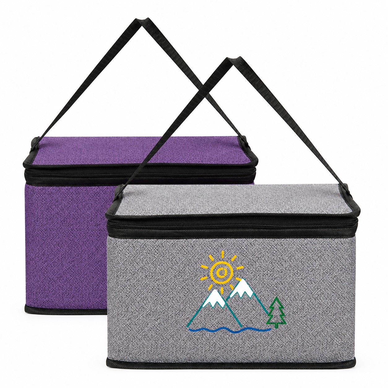 Handled Polyester Insulated Box Lunch Tote