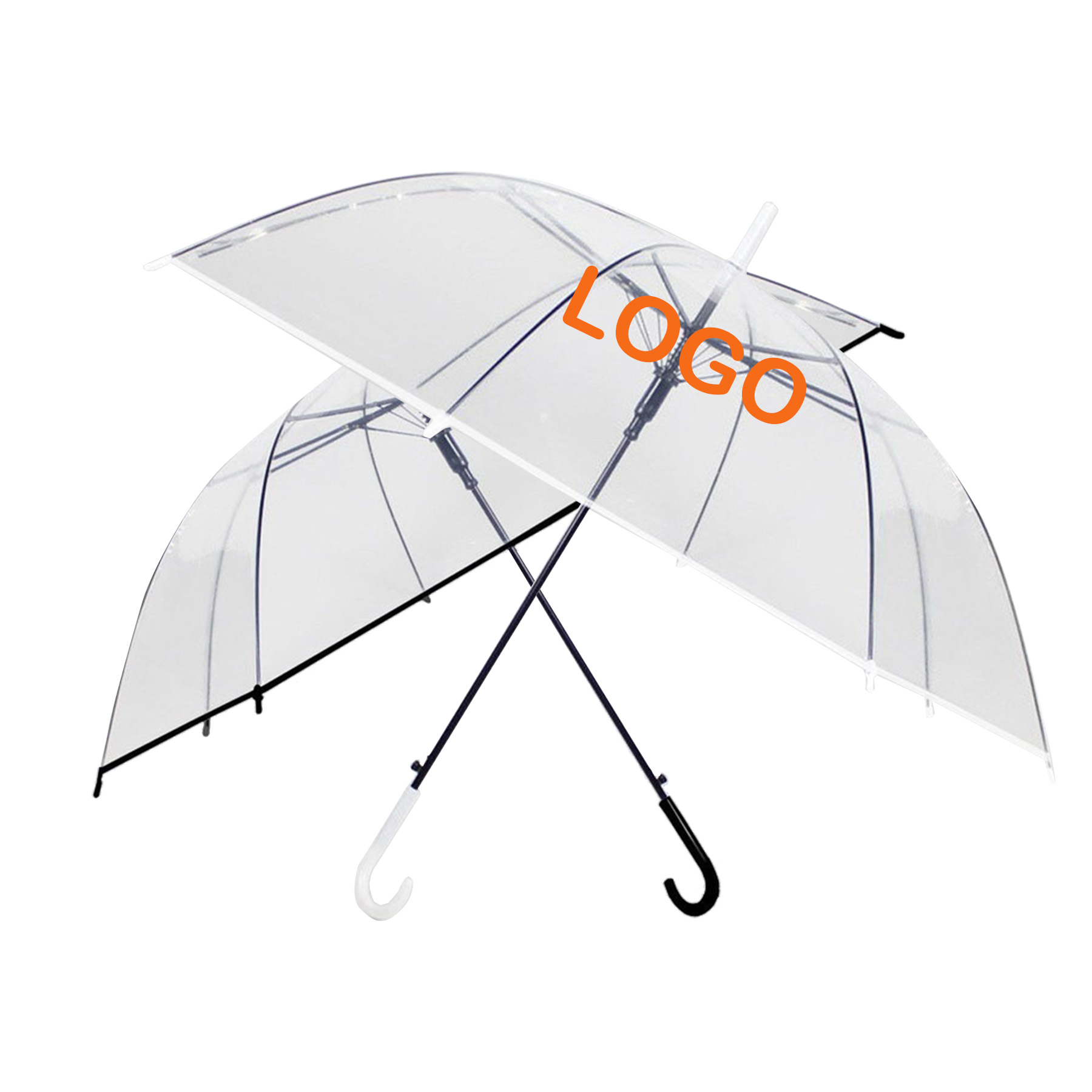 Transparent PVC Stick Umbrella
