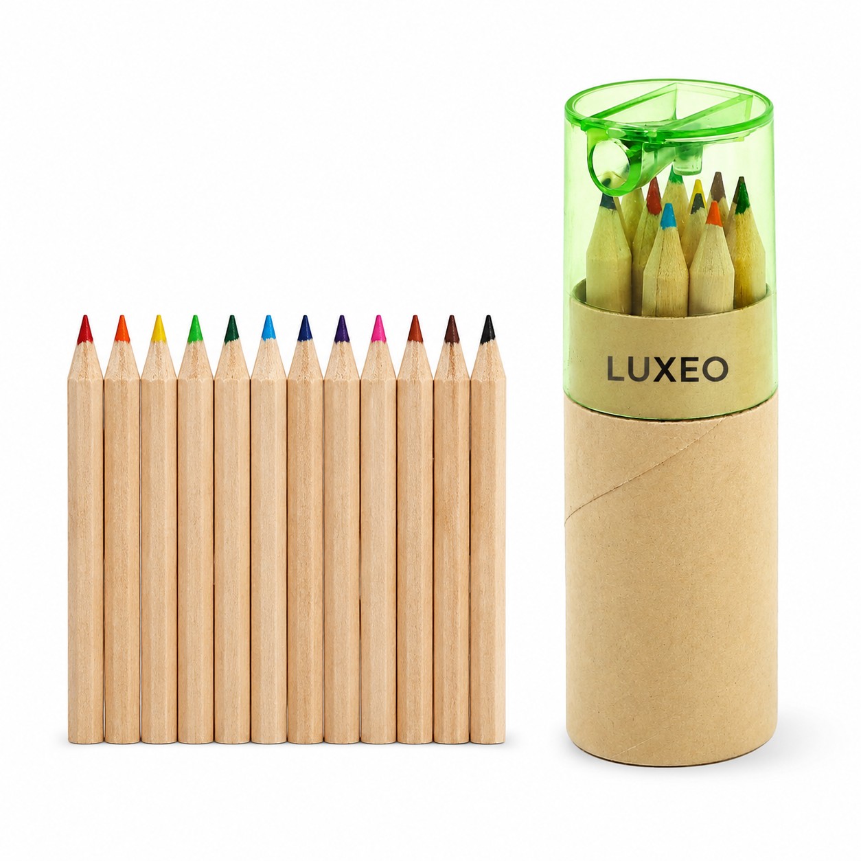 Wood Colored Pencil Tube Set