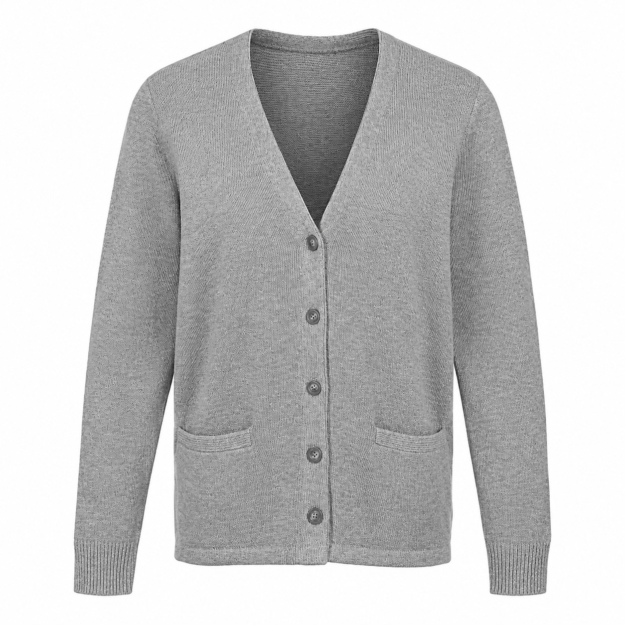 Ladies Acrylic Button Cardigan — view 2