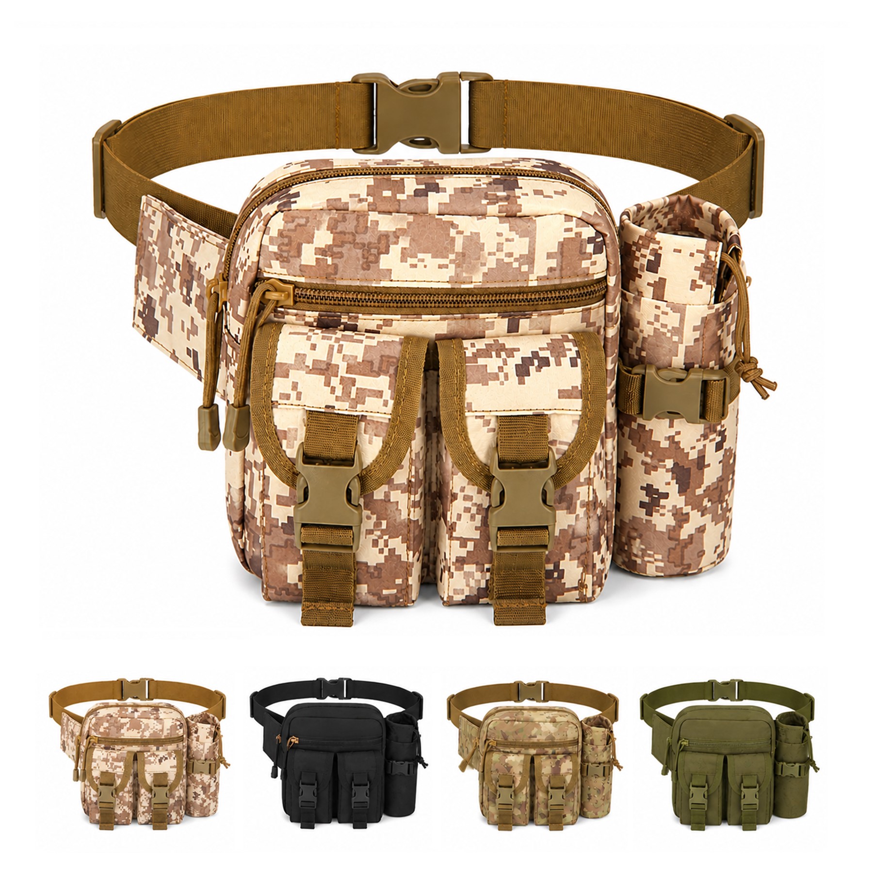 PVC Multi Pocket Outdoor Waist Pack — view 1