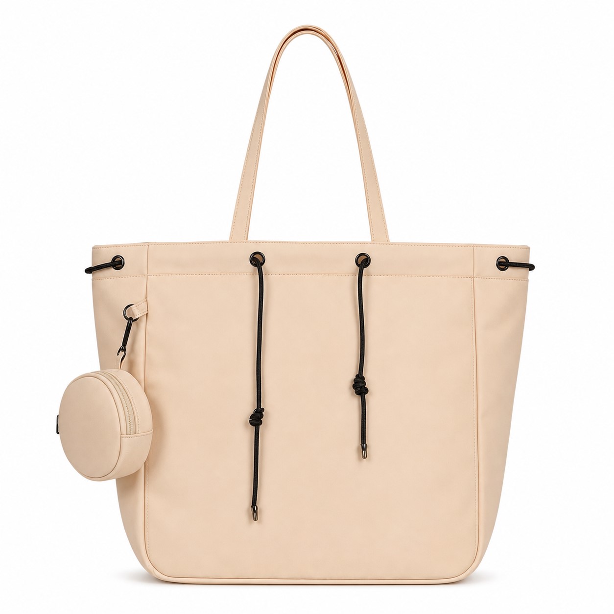 Nylon Drawstring Tote With Detachable Coin Pouch — view 2