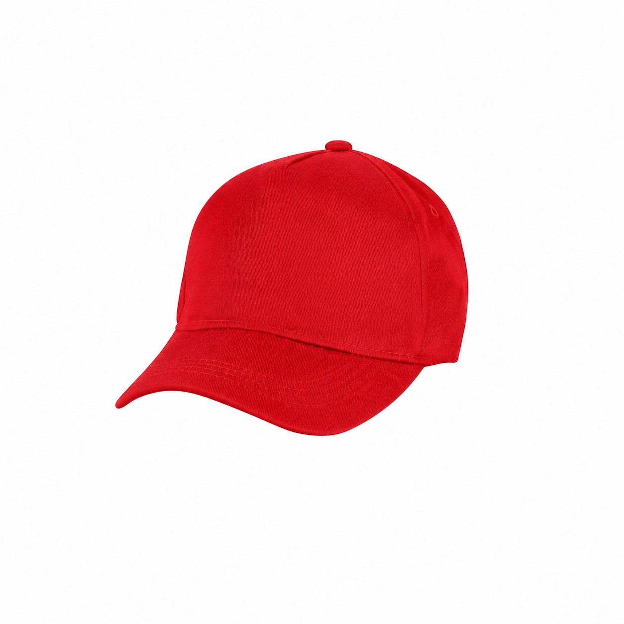 Five Panel Cotton Polyester Cap — Red