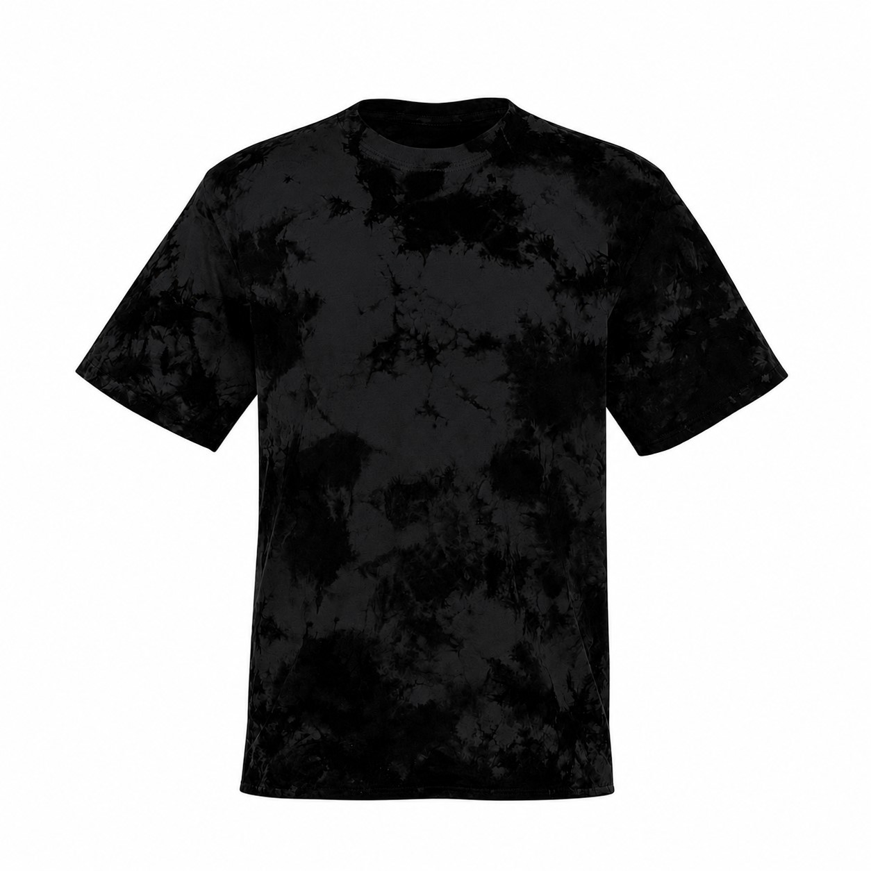 Crystal Dyed Cotton Crewneck Tee — Black