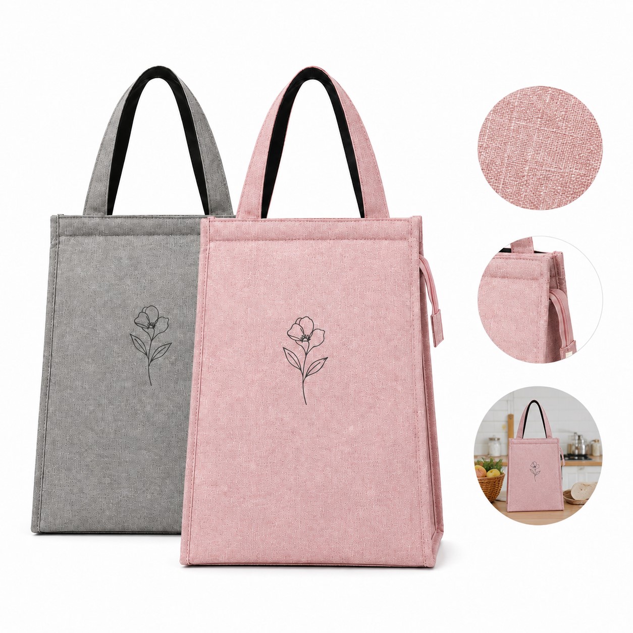 Upright Oxford Insulated Lunch Bag