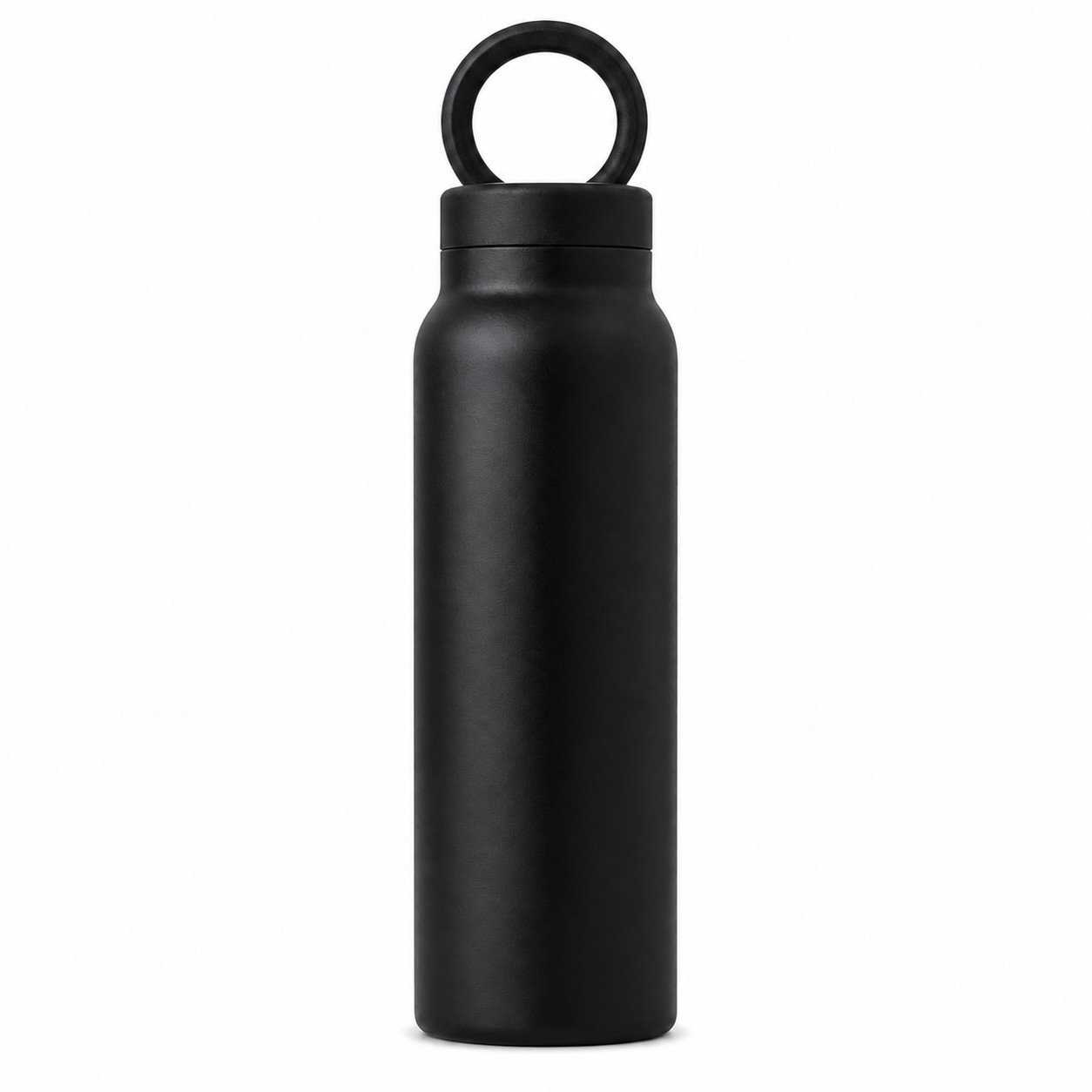 Magnetic Lid Insulated Water Bottle — Black