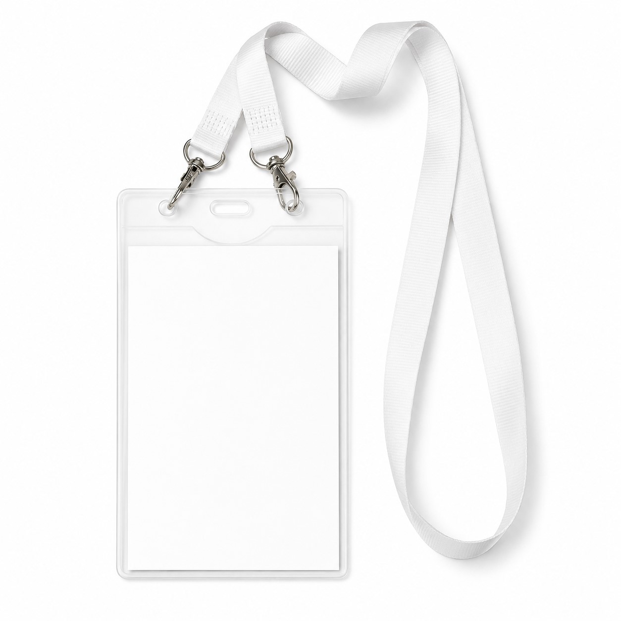Visitor Badge Holder Set With Polyester Lanyard — view 2