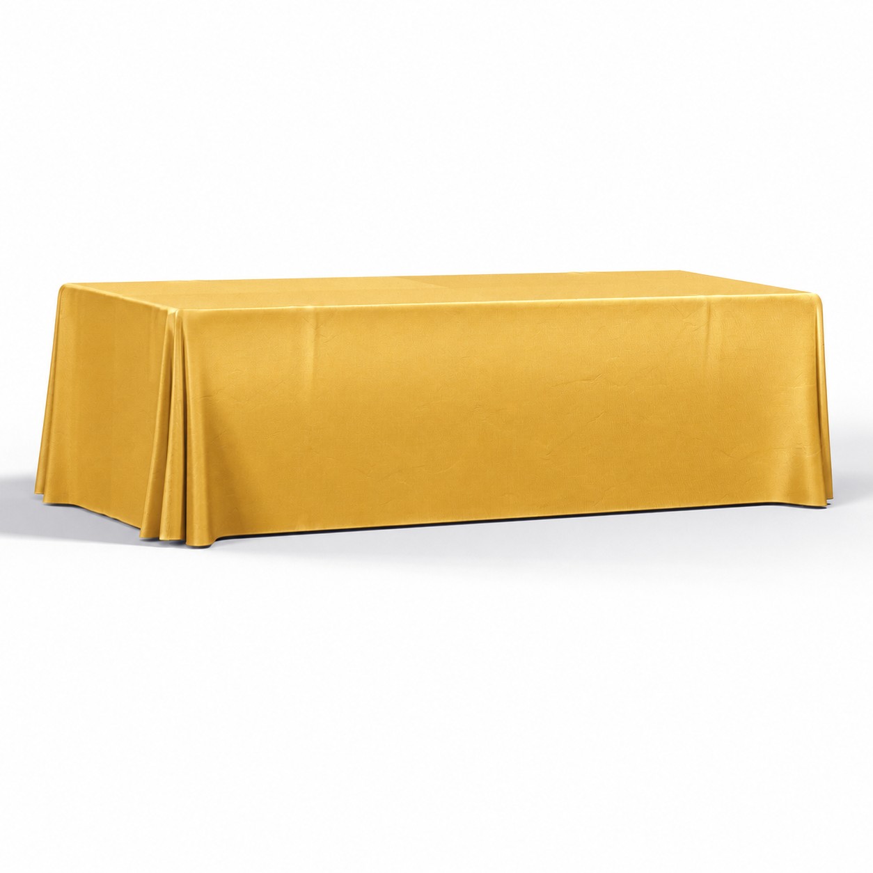 Four Side 8' Polyester Table Throw — Gold