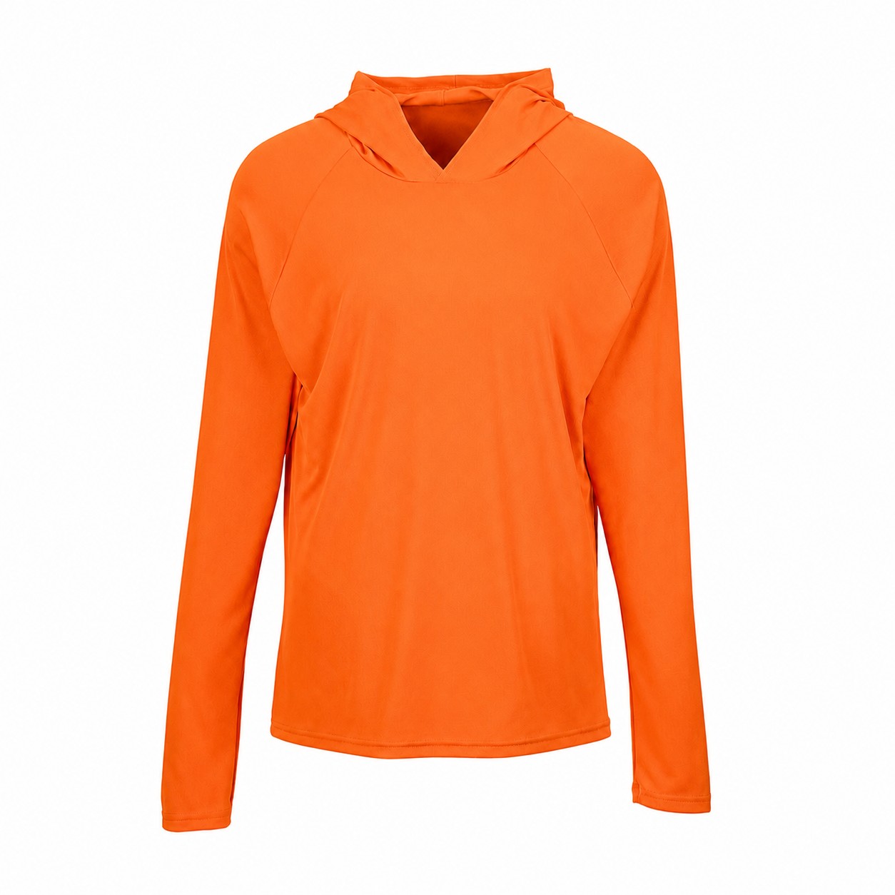 Performance Hooded Long Sleeve Shirt — Orange