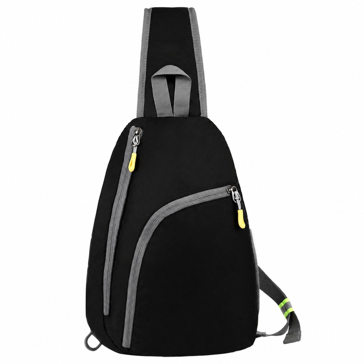 Nylon Crossbody Sling Bag — Black