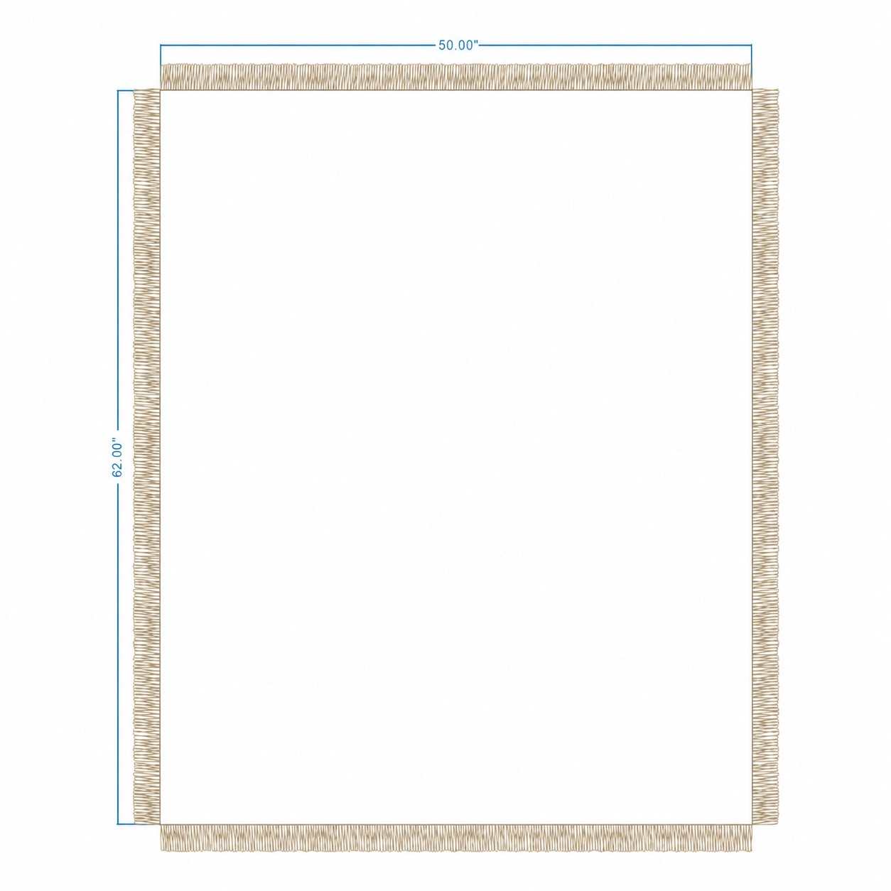 Jacquard Woven Throw Blanket — Natural Beige