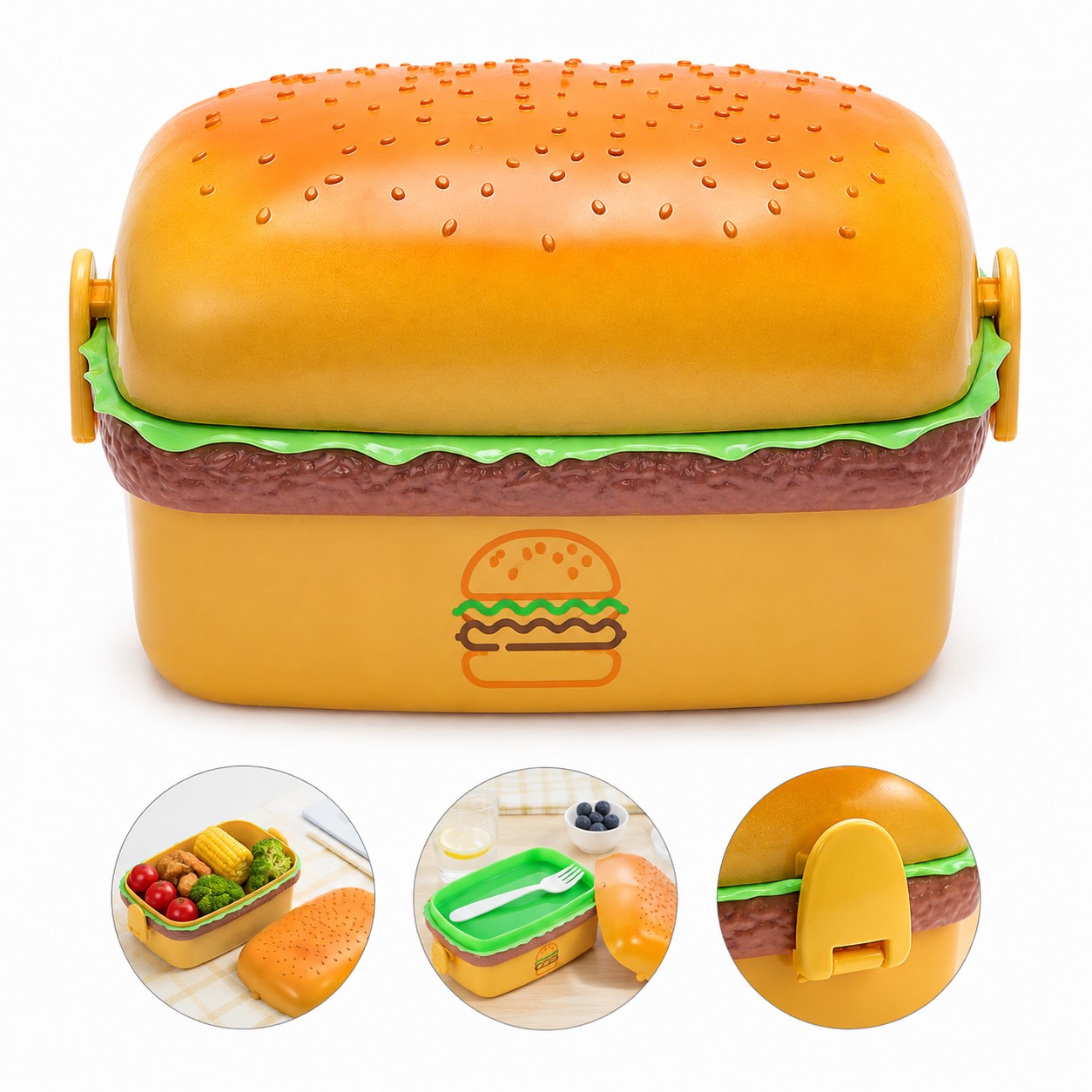 Burger Style Polypropylene Lunch Container
