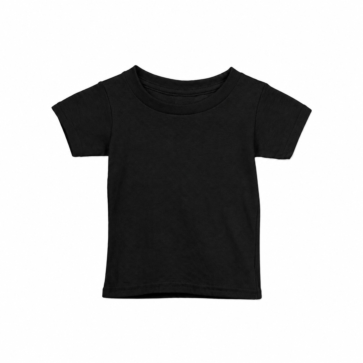 Toddler Cotton Short Sleeve T Shirt — Black