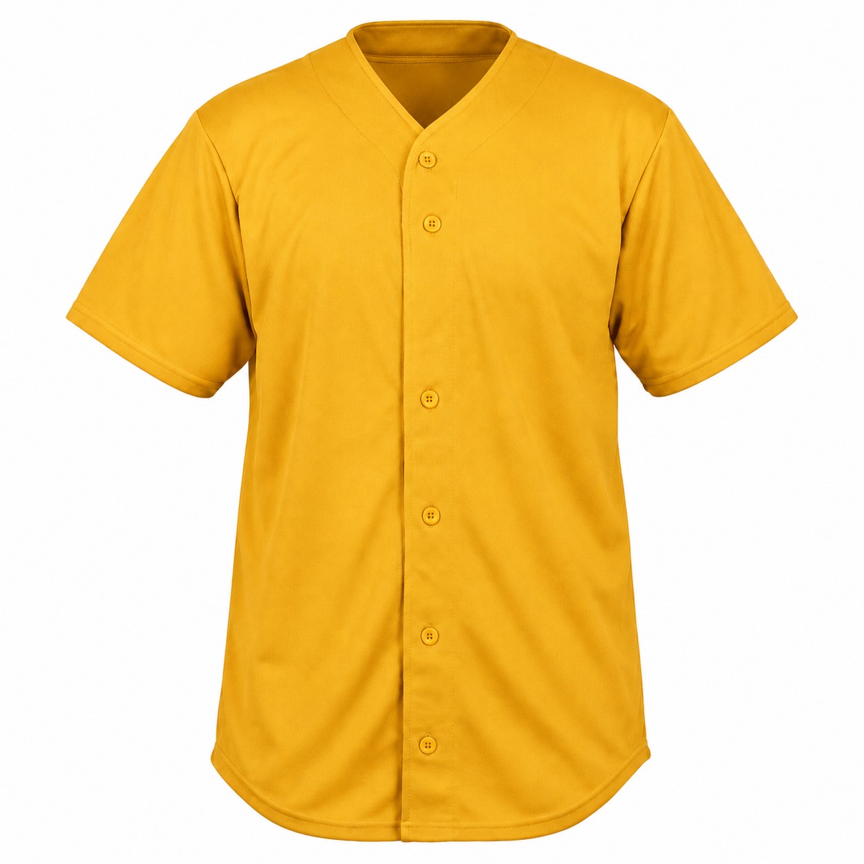 Polyester Full Button Mesh Jersey — Gold