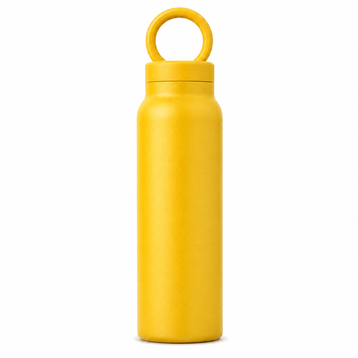 Magnetic Lid Insulated Water Bottle — Yellow
