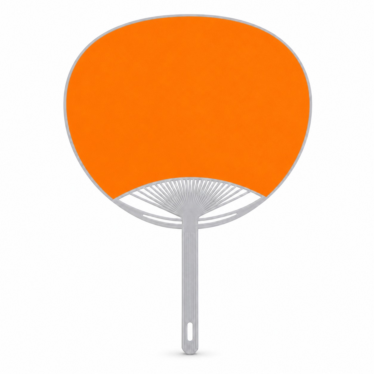 Waterproof Round PP Hand Fan — Orange