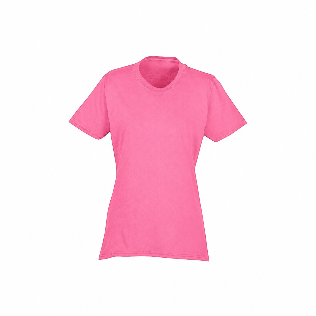Ladies Cotton-Polyester Blend T-Shirt — Pink