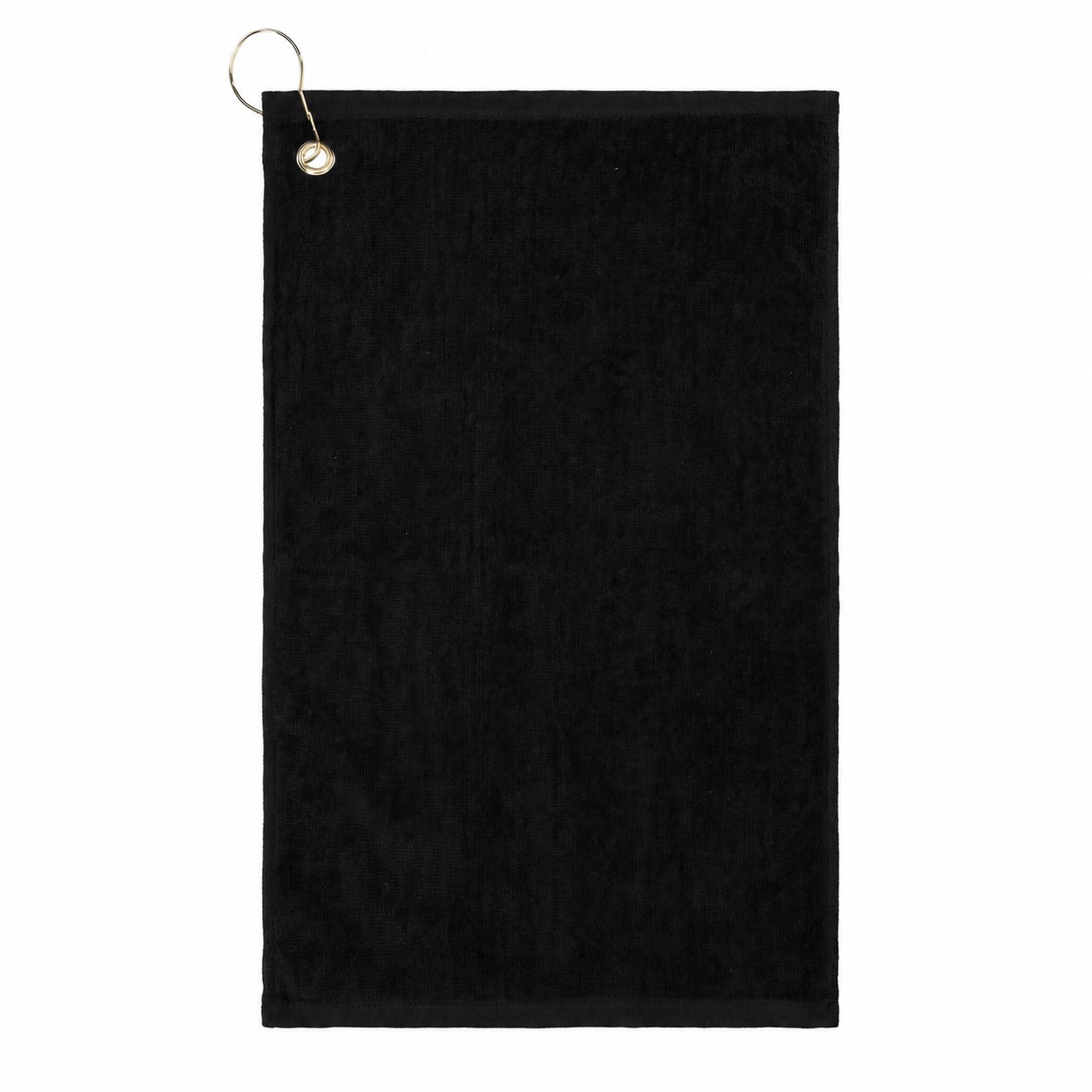 Cotton Velour Golf Towel — Black