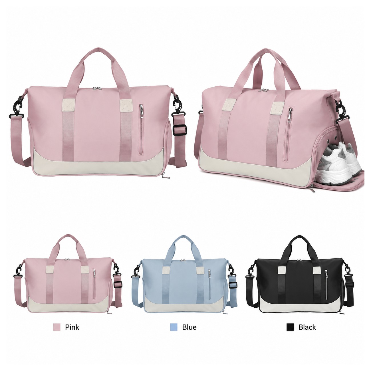 Oxford Pink Duffel Bag
