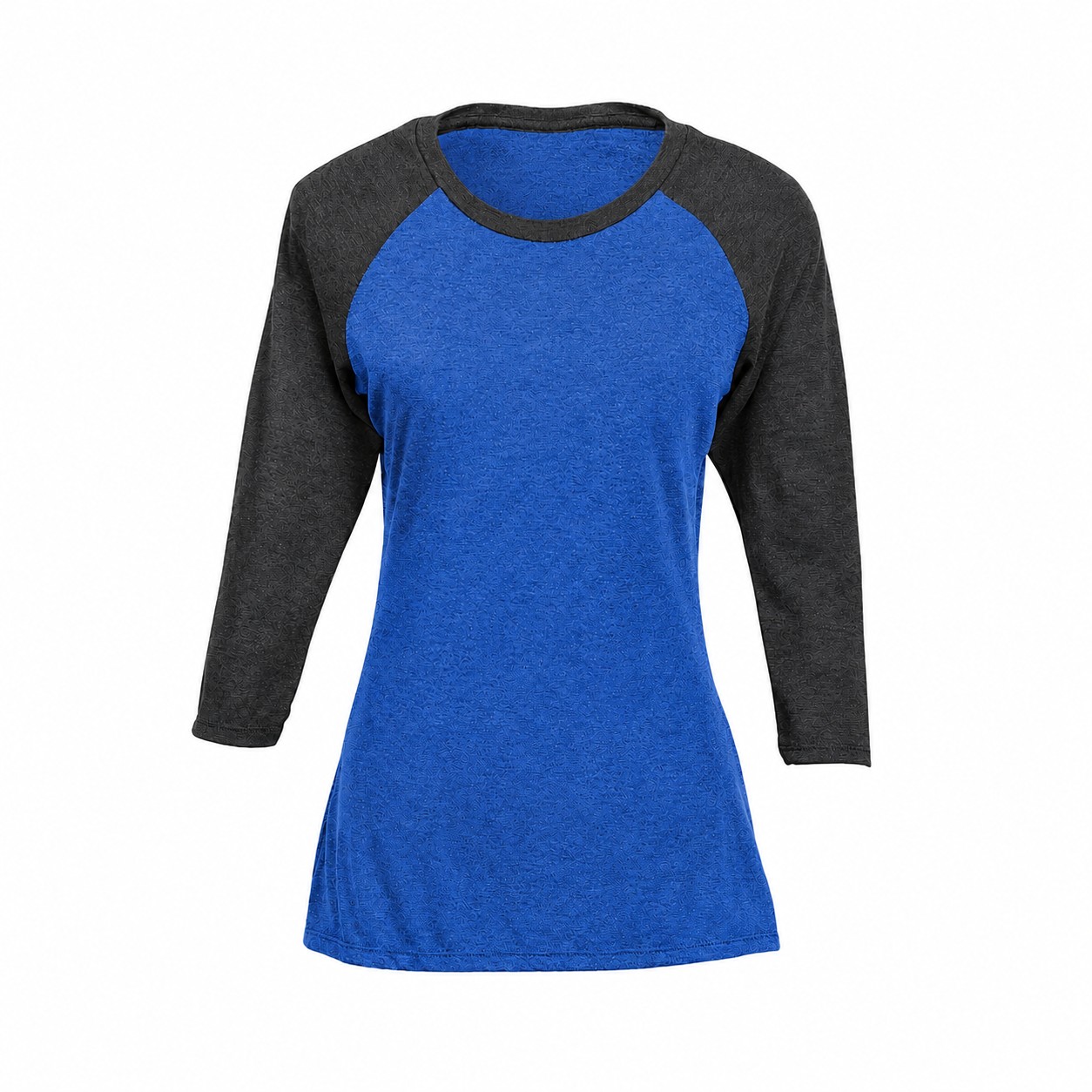 Ladies Tri Blend Raglan Baseball Tee — Blue
