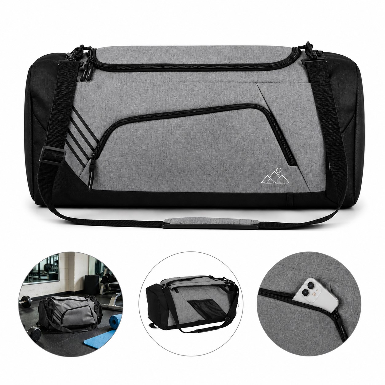Large Polyester Gym Duffel Bag