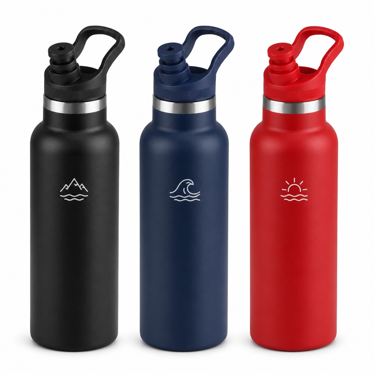 Stainless Steel Water Bottle With Carry Loop