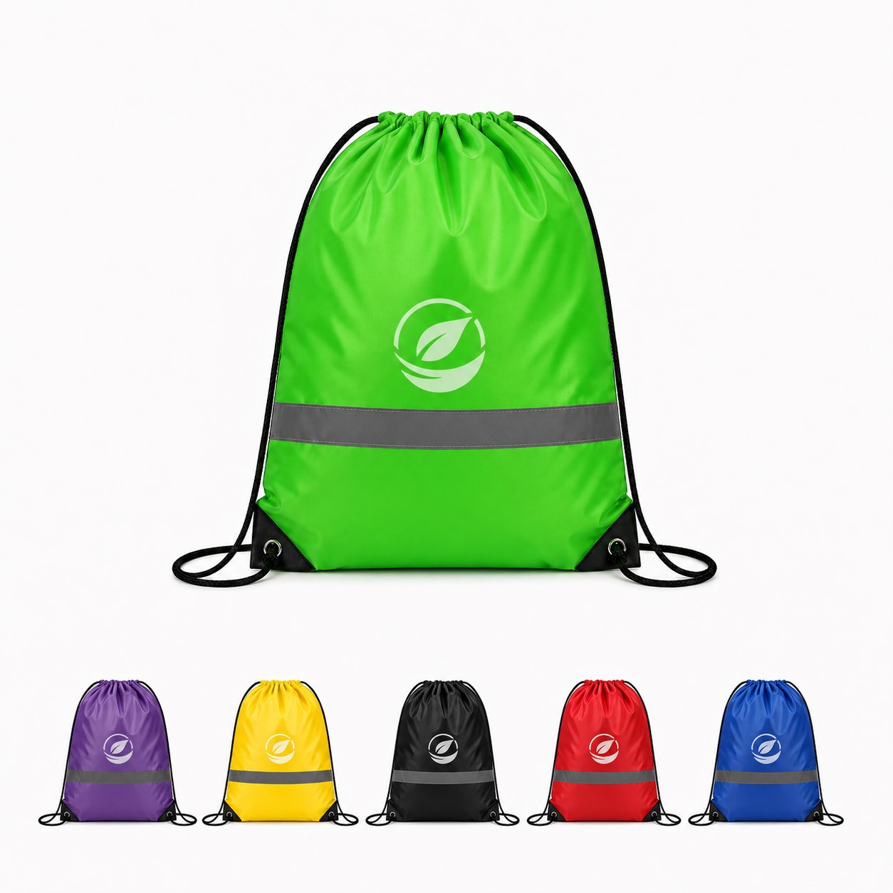 Oxford Reflective Strip Drawstring Backpack