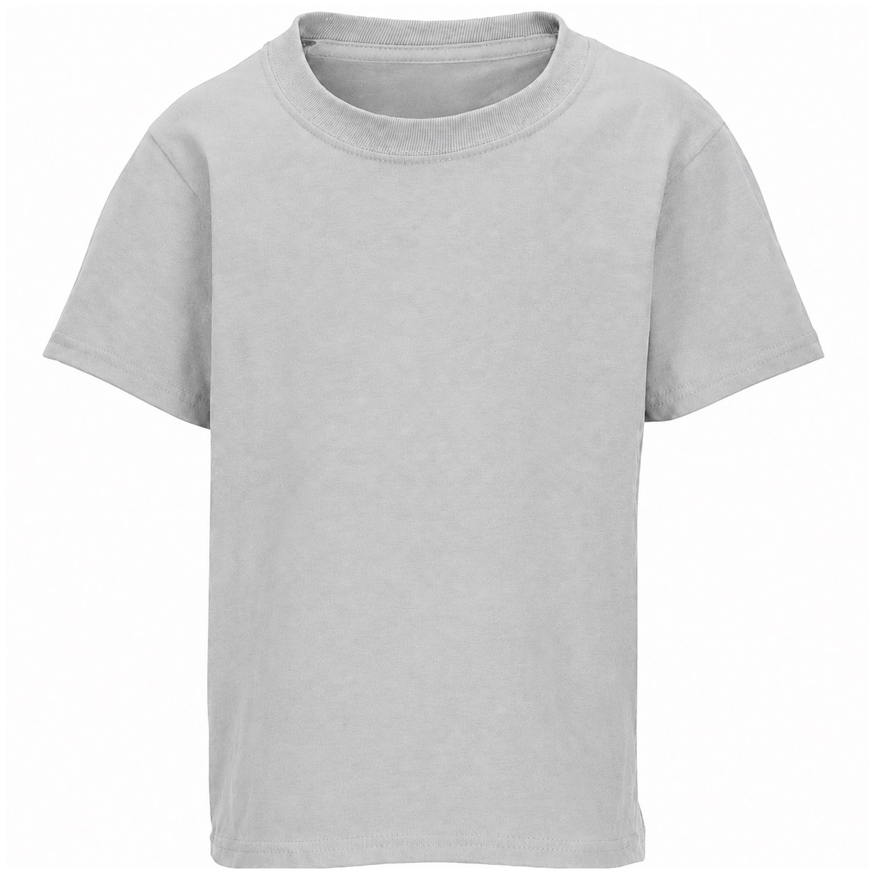 Youth Midweight Cotton Crewneck T-Shirt — Silver