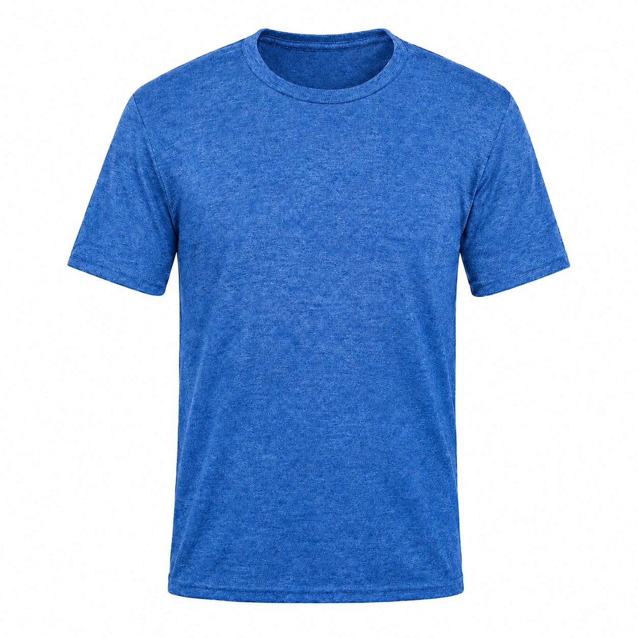 Men's Cotton-Polyester Blend Crewneck T-Shirt — Blue