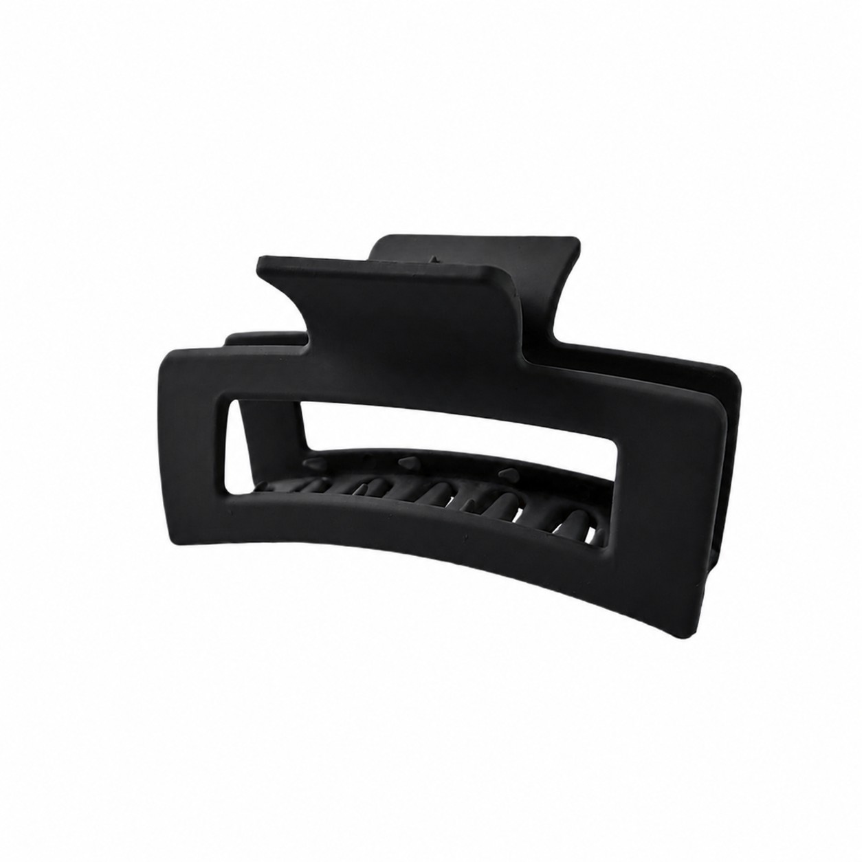 Rectangular Plastic Hair Claw Clip — Black