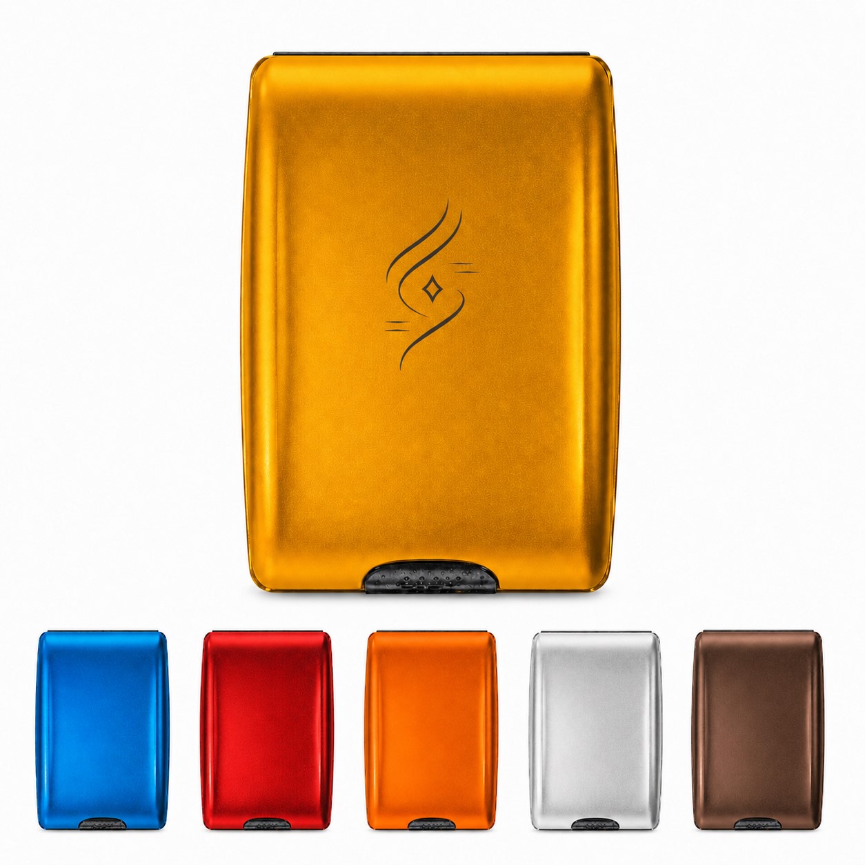 Press Lock RFID Aluminum Card Holder