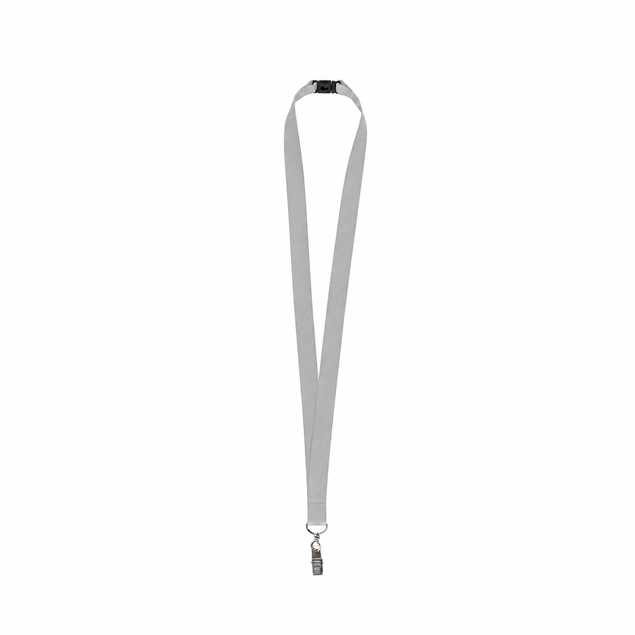 Rear Breakaway Bulldog Clip Lanyard — Silver