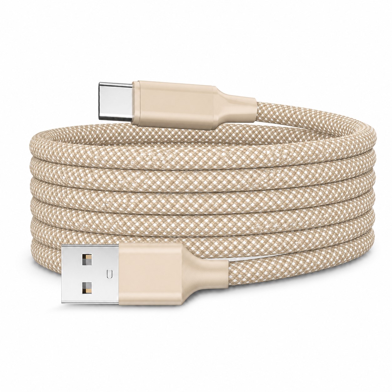 Self Winding Charging Cable — Natural Beige
