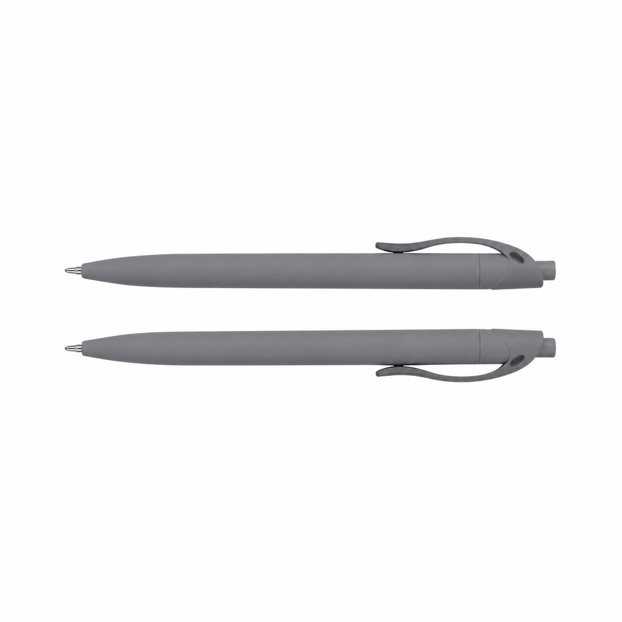 ABS Plunge Action Soft Finish Pen — Gray
