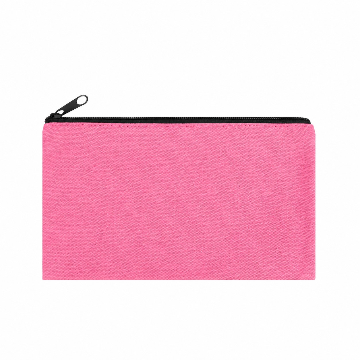 Zippered Storage Canvas Makeup Bag — Pink