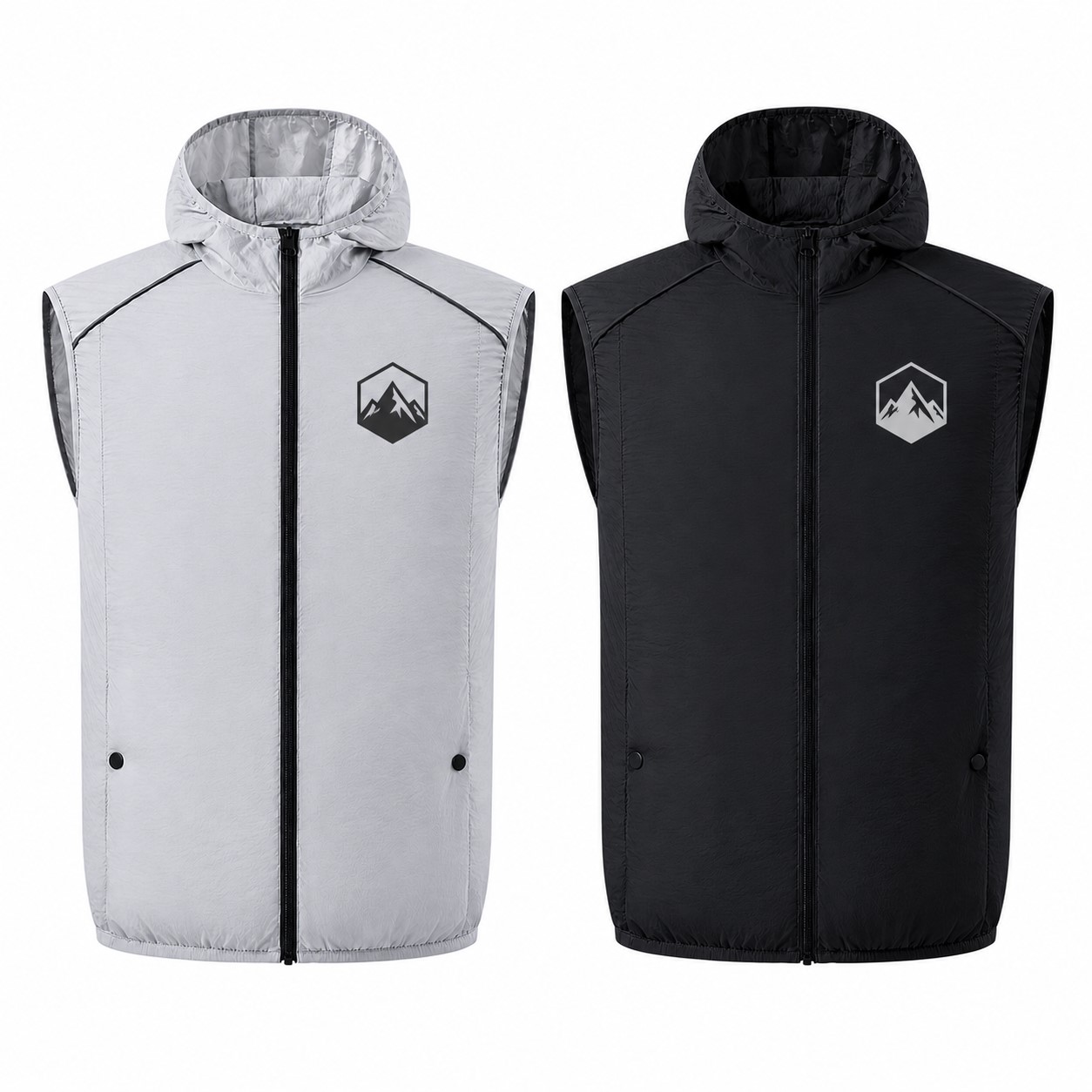 Hooded Polyester Cooling Vest With Dual Fans