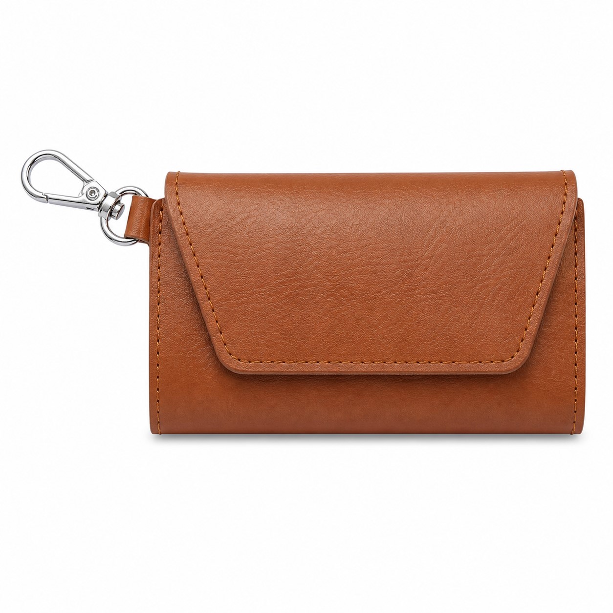 Genuine Leather Key Pouch With Clasp — view 2