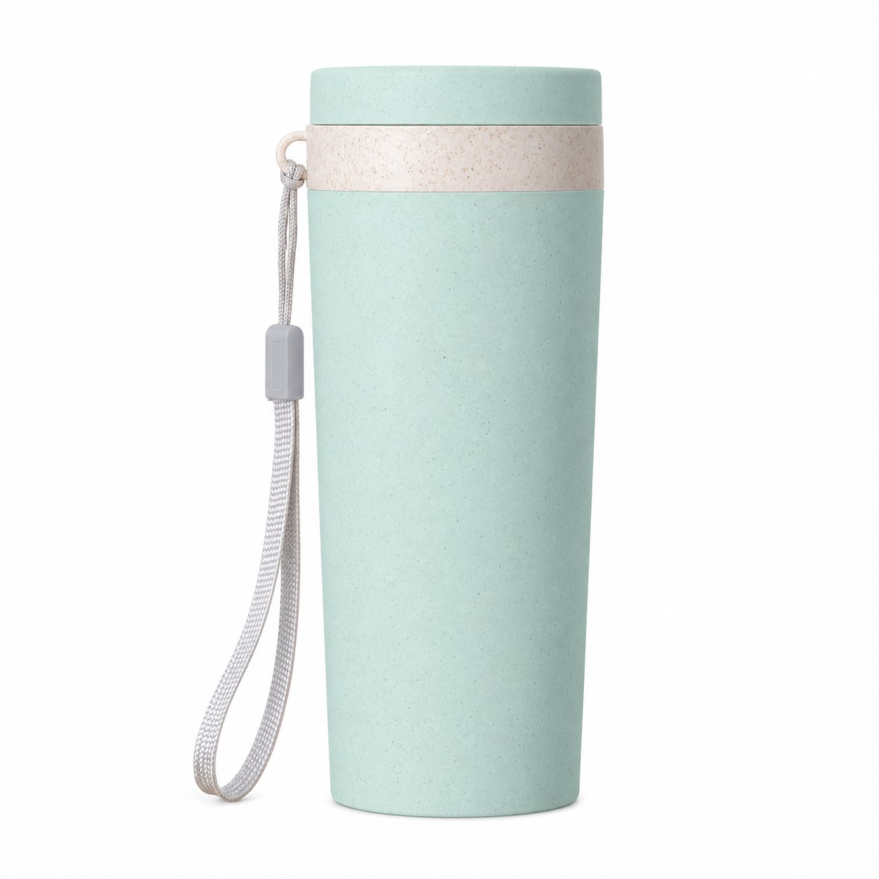 Wheat Straw Water Bottle With Hanging Rope — view 2