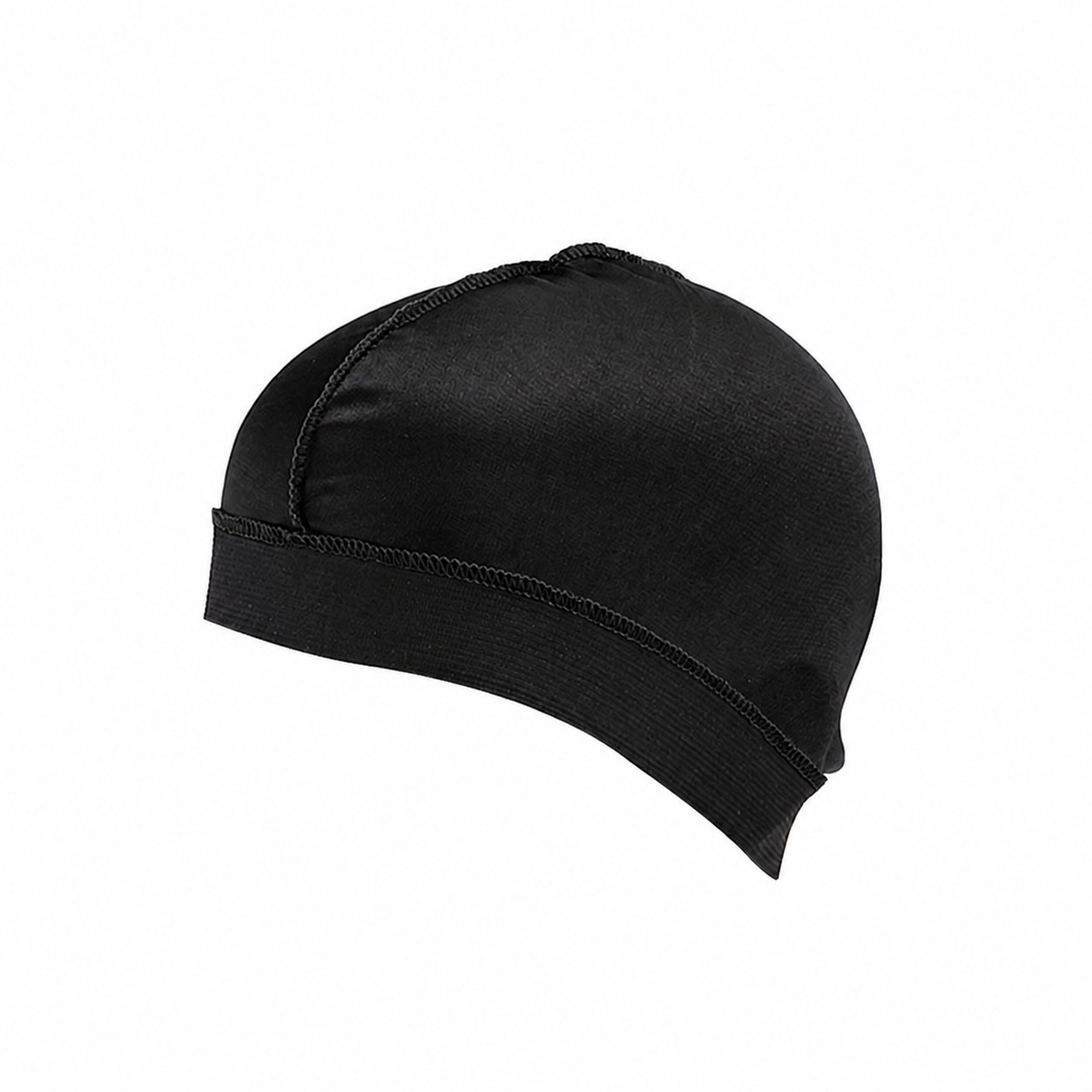 Elastic Polyester Skull Beanie Cap — Black